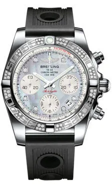 Breitling - Chronomat 41 Steel Diamond Bezel - Ocean Racer Strap
