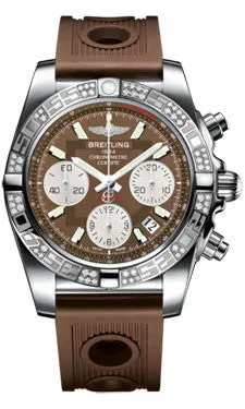 Breitling - Chronomat 41 Steel Diamond Bezel - Ocean Racer Strap