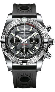 Breitling - Chronomat 41 Steel Diamond Bezel - Ocean Racer Strap