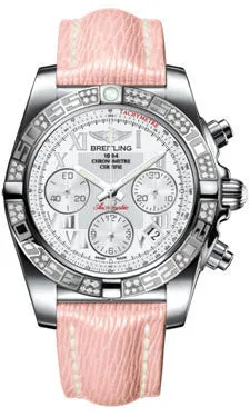 Breitling - Chronomat 41 Steel Diamond Bezel - Sahara Leather Strap