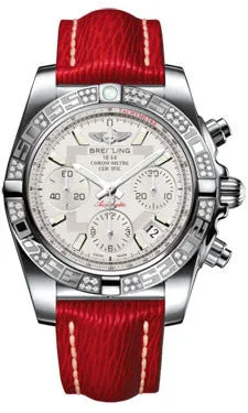 Breitling - Chronomat 41 Steel Diamond Bezel - Sahara Leather Strap