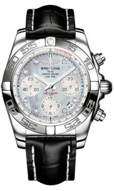 Breitling - Chronomat 41 Steel Polished Bezel - Croco Strap