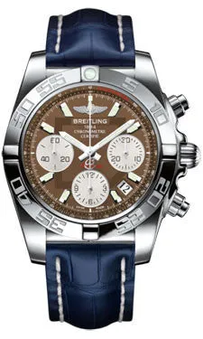 Breitling - Chronomat 41 Steel Polished Bezel - Croco Strap