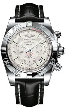 Breitling - Chronomat 41 Steel Polished Bezel - Croco Strap