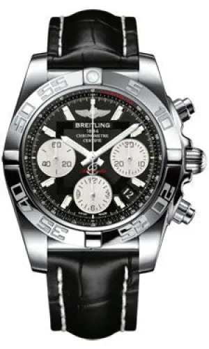 Breitling - Chronomat 41 Steel Polished Bezel - Croco Strap