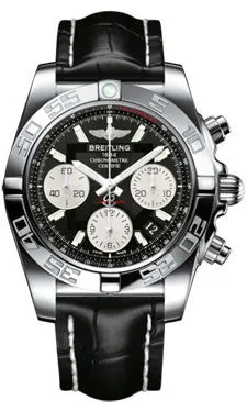 Breitling - Chronomat 41 Steel Polished Bezel - Croco Strap