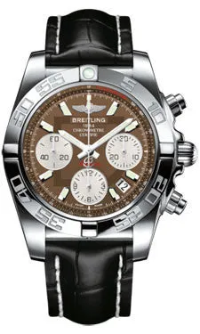Breitling - Chronomat 41 Steel Polished Bezel - Croco Strap