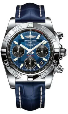 Breitling - Chronomat 41 Steel Polished Bezel - Croco Strap
