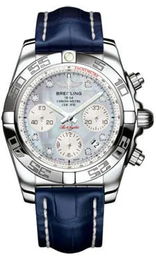 Breitling - Chronomat 41 Steel Polished Bezel - Croco Strap