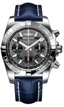 Breitling - Chronomat 41 Steel Polished Bezel - Croco Strap
