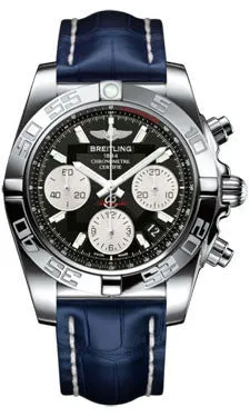 Breitling - Chronomat 41 Steel Polished Bezel - Croco Strap