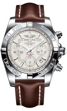 Breitling - Chronomat 41 Steel Polished Bezel - Leather Strap