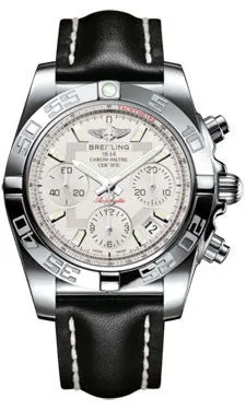 Breitling - Chronomat 41 Steel Polished Bezel - Leather Strap