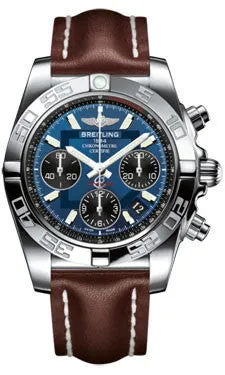Breitling - Chronomat 41 Steel Polished Bezel - Leather Strap