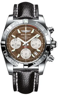 Breitling - Chronomat 41 Steel Polished Bezel - Lizard Strap