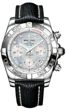Breitling - Chronomat 41 Steel Polished Bezel - Lizard Strap