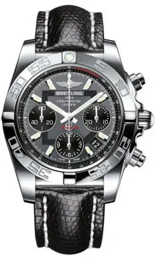 Breitling - Chronomat 41 Steel Polished Bezel - Lizard Strap