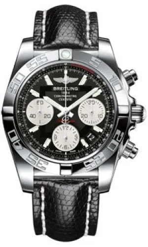 Breitling - Chronomat 41 Steel Polished Bezel - Lizard Strap