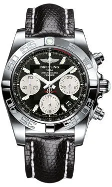 Breitling - Chronomat 41 Steel Polished Bezel - Lizard Strap