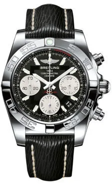 Breitling - Chronomat 41 Steel Polished Bezel - Sahara Leather Strap