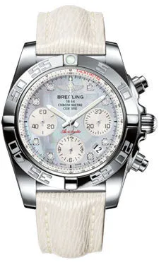 Breitling - Chronomat 41 Steel Polished Bezel - Sahara Leather Strap