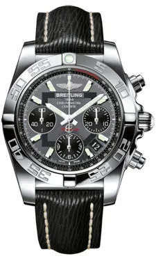 Breitling - Chronomat 41 Steel Polished Bezel - Sahara Leather Strap