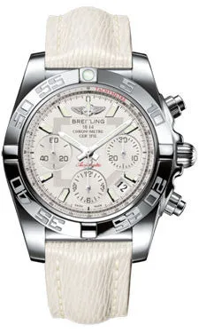 Breitling - Chronomat 41 Steel Polished Bezel - Sahara Leather Strap
