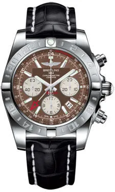 Breitling - Chronomat 44 GMT Stainless Steel on Croco Strap
