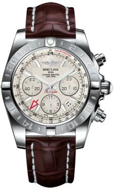 Breitling - Chronomat 44 GMT Stainless Steel on Croco Strap