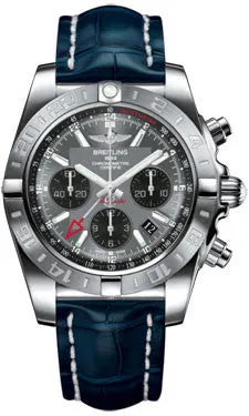 Breitling - Chronomat 44 GMT Stainless Steel on Croco Strap