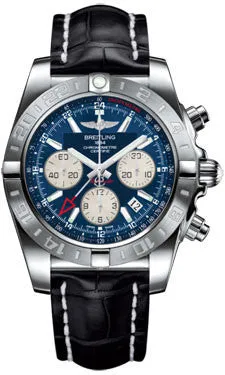 Breitling - Chronomat 44 GMT Stainless Steel on Croco Strap