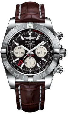 Breitling - Chronomat 44 GMT Stainless Steel on Croco Strap