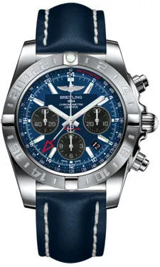 Breitling - Chronomat 44 GMT Stainless Steel on Leather