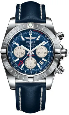 Breitling - Chronomat 44 GMT Stainless Steel on Leather