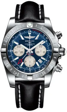 Breitling - Chronomat 44 GMT Stainless Steel on Leather