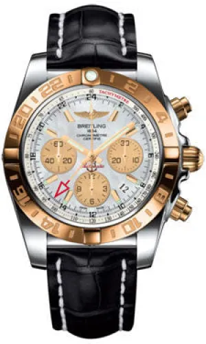 Breitling - Chronomat 44 GMT Steel and Gold on Croco