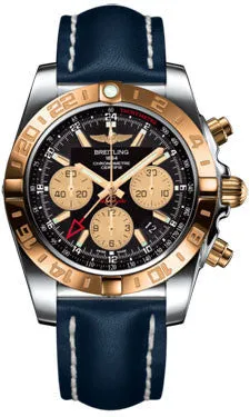 Breitling - Chronomat 44 GMT Steel and Gold on Leather