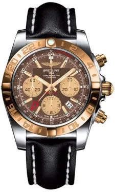 Breitling - Chronomat 44 GMT Steel and Gold on Leather