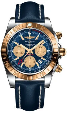 Breitling - Chronomat 44 GMT Steel and Gold on Leather