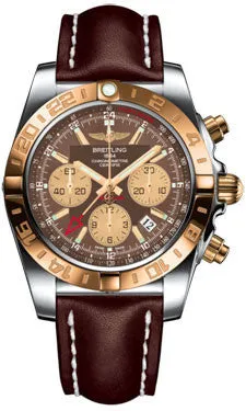 Breitling - Chronomat 44 GMT Steel and Gold on Leather