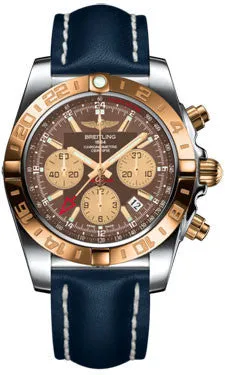 Breitling - Chronomat 44 GMT Steel and Gold on Leather