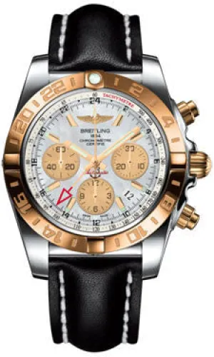 Breitling - Chronomat 44 GMT Steel and Gold on Leather