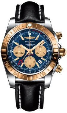 Breitling - Chronomat 44 GMT Steel and Gold on Leather