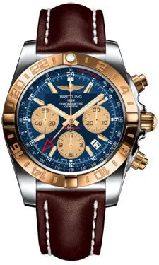 Breitling - Chronomat 44 GMT Steel and Gold on Leather