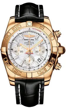 Breitling - Chronomat 44 Rose Gold Polished Bezel - Croco Strap