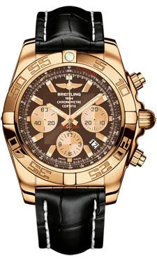 Breitling - Chronomat 44 Rose Gold Polished Bezel - Croco Strap