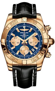 Breitling - Chronomat 44 Rose Gold Polished Bezel - Croco Strap