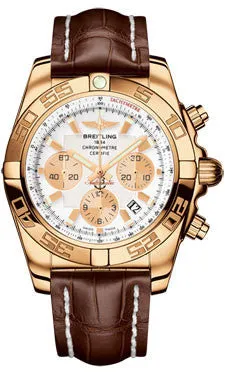 Breitling - Chronomat 44 Rose Gold Polished Bezel - Croco Strap