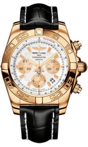 Breitling - Chronomat 44 Rose Gold Polished Bezel - Croco Strap