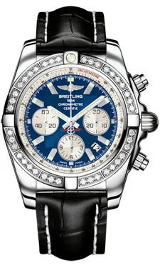 Breitling - Chronomat 44 Steel 40 Diamond Bezel - Croco Strap